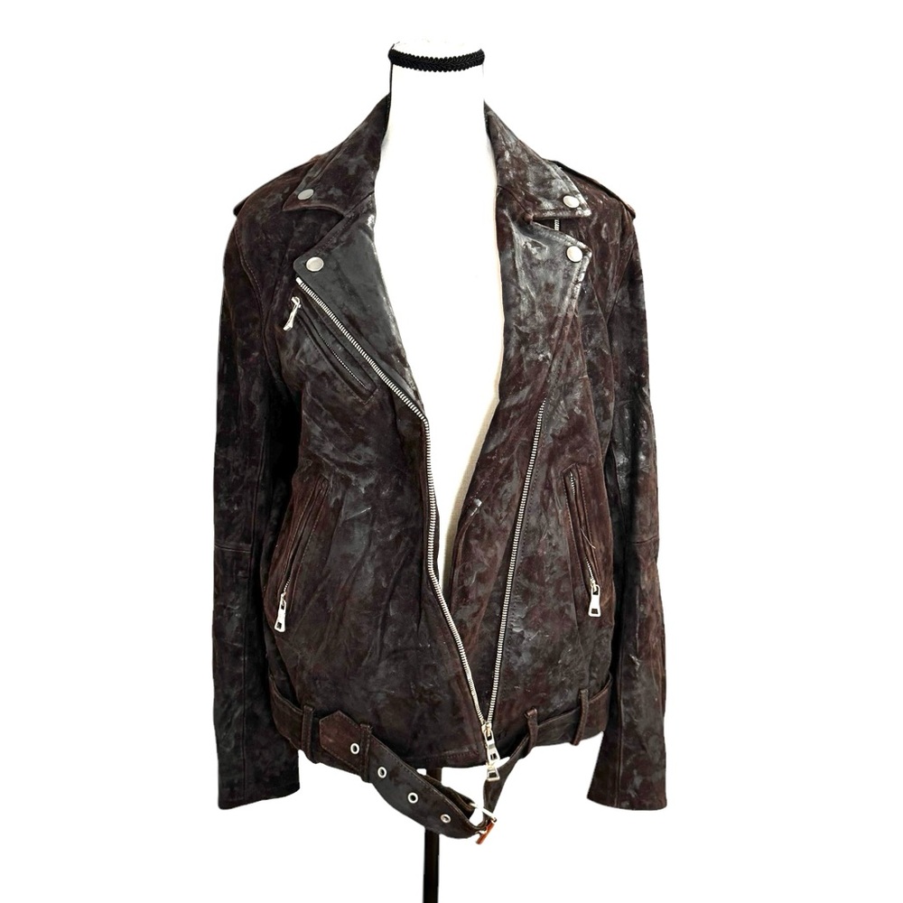 Balmain Chocolate Brown Biker Jacket